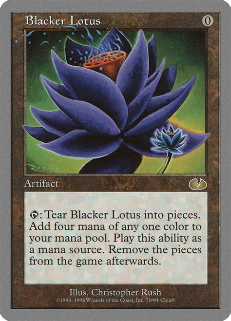 Graphic artist print black lotus magic card